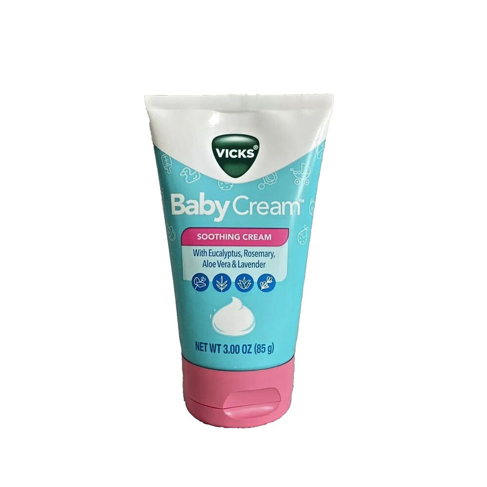 Vicks Baby Cream-Soothing Cream with Eucalyptus, Rosemary, Aloe Vera, & Lavender